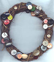 Button Grapevine wreath