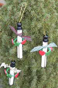 Clothespin Snowman