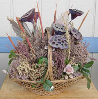 dried flower basket