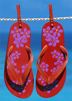 decorated flip flops