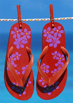 Fun Decorated Flip Flops.