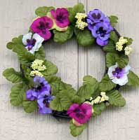 Pansy Grapevine Wreath