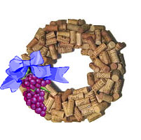 wine cork wreath