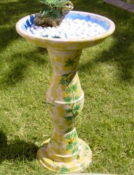 My First Clay pot bird  bath